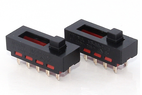 {四檔滑動開關(guān)MF-SS-2416 塑膠撥動開關(guān) width=